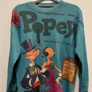 Popeye Graphic Sweater - Teal